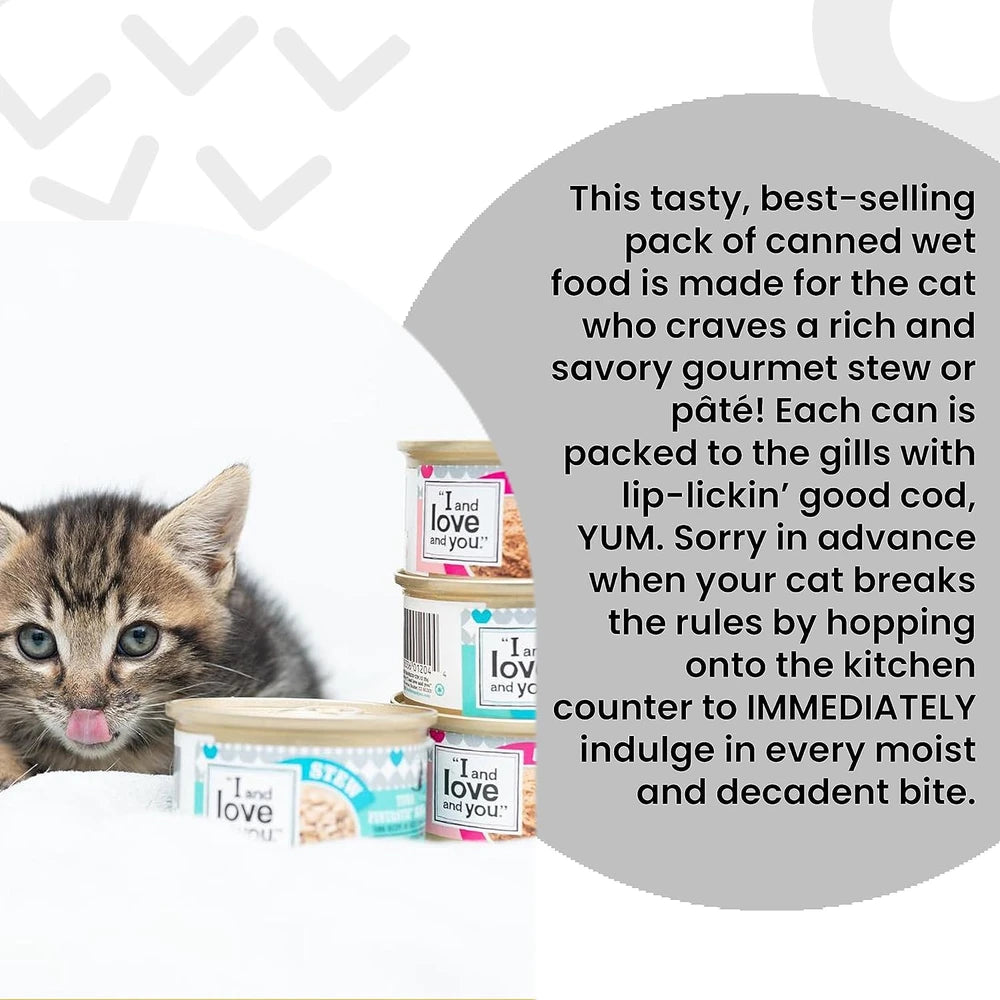 I and Love and You Wet Cat Food Variety Pack, 3oz | 12 Pack