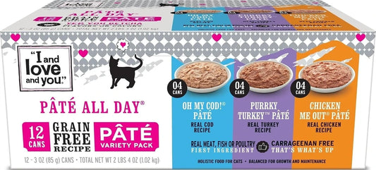 I and Love and You Wet Cat Food Variety Pack, 3oz | 12 Pack